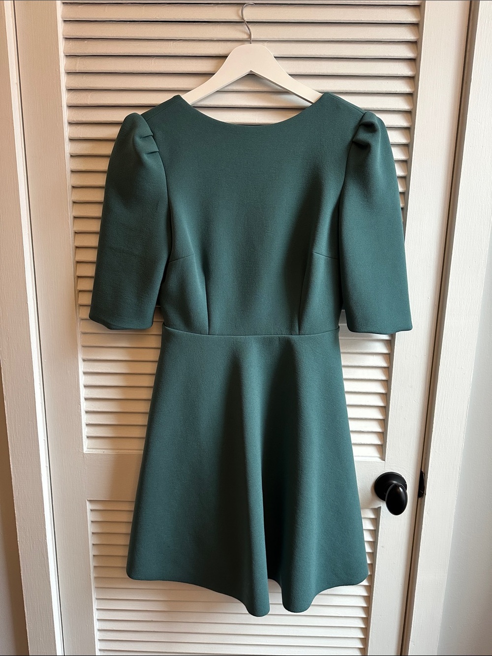 Elliatt Blue-Green Open Back Fit & Flare Dress w/ Pockets